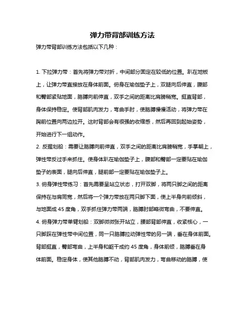 弹力带背部训练方法