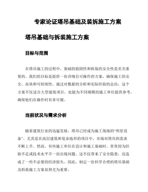 专家论证塔吊基础及装拆施工方案