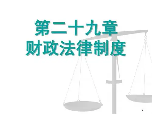 第二十九章 财政法律制度