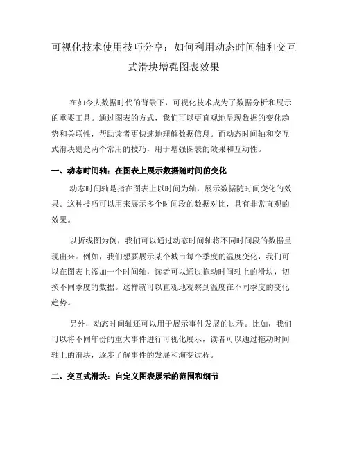 可视化技术使用技巧分享：如何利用动态时间轴和交互式滑块增强图表效果