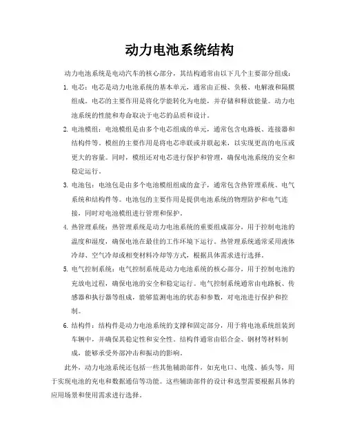 动力电池系统结构
