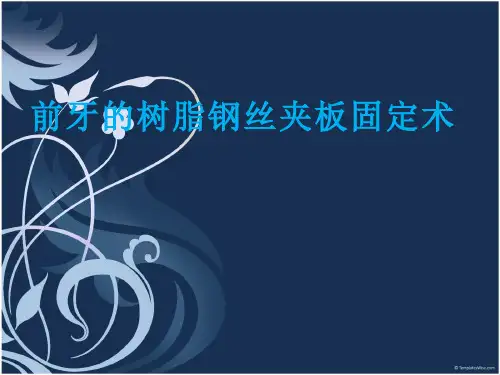 树脂钢丝夹板固定术
