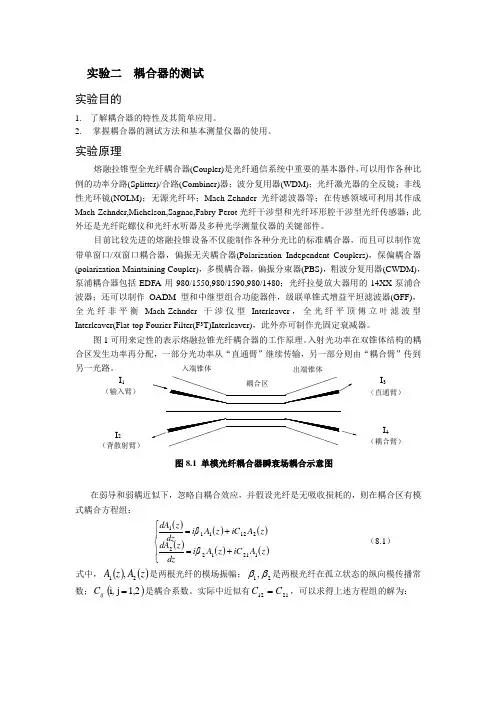 光纤耦合器的测试2.