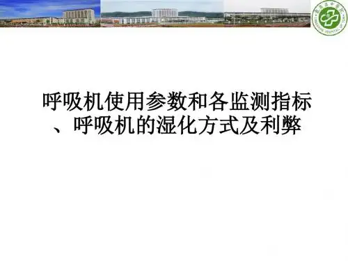 呼吸机使用参数和各监测指标、呼吸机的湿化方式及利弊ppt课件