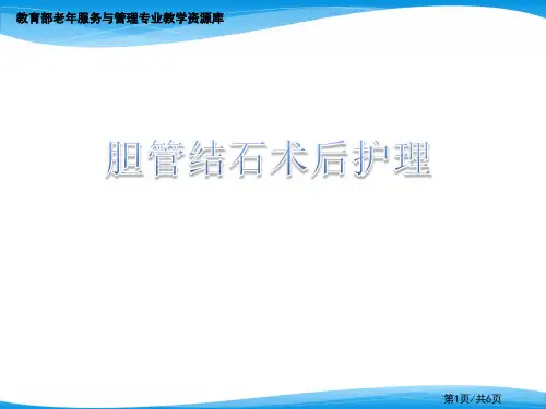 胆管结石术后护理.pptx