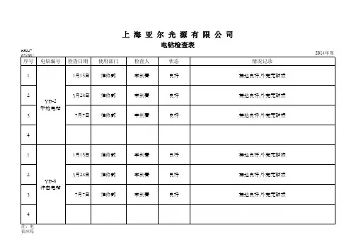电钻检查表