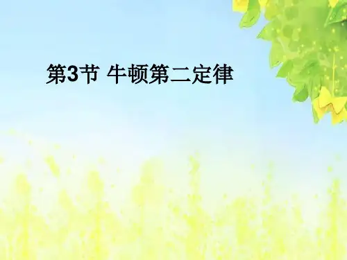 人教版高中物理必修1 第四章第3节《牛顿第二定律》课件(共20张PPT)