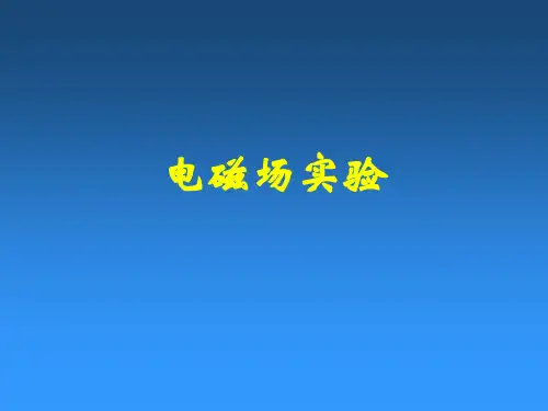 电磁场实验解读
