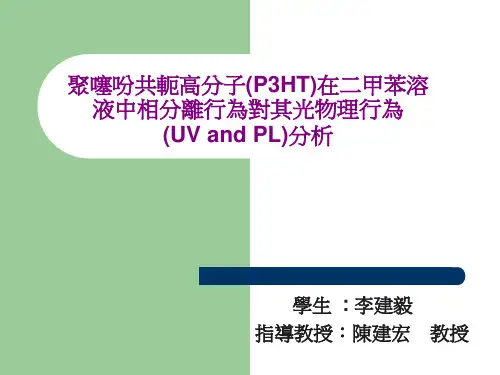 聚噻吩共轭高分子P3HT在二甲苯溶液中相分离行为对其光物理行为
