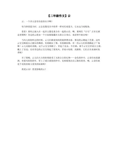 【二年级作文】云