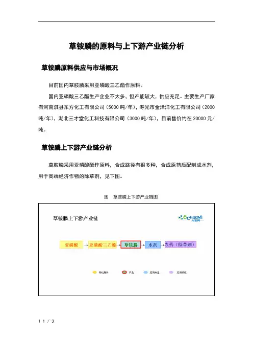 草铵膦的原料与上下游产业链分析