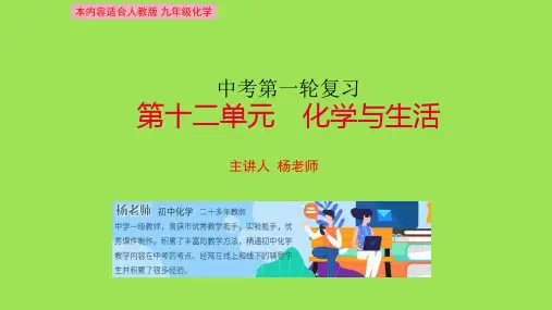 中考第一轮复习专题第十二单元 化学和生活(共21张PPT)