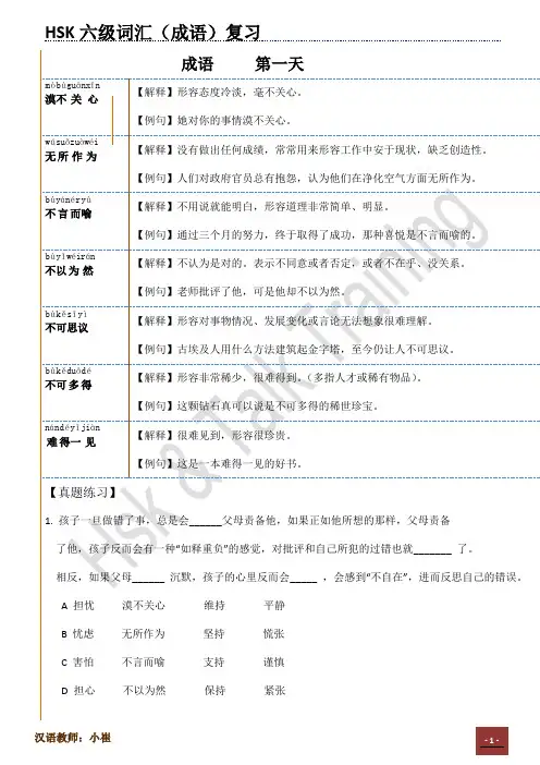 HSK六级突破(成语)