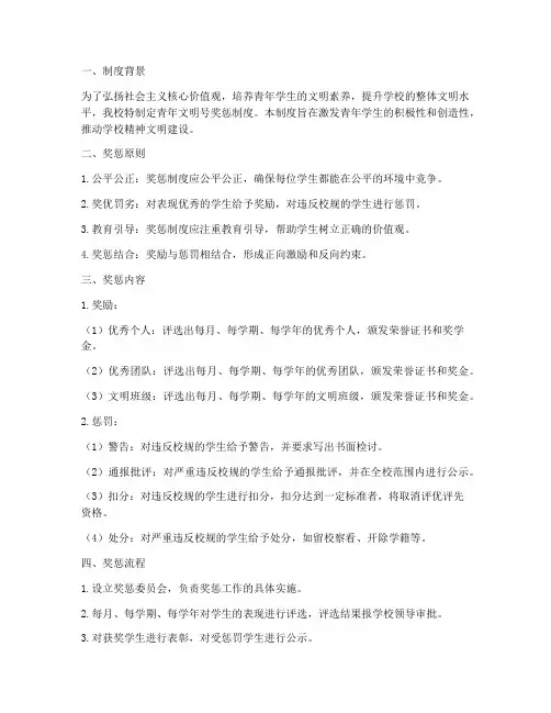 青年文明号奖惩制度学校