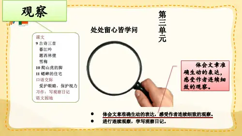 部编版四年级上册语文第三单元主题阅读课件