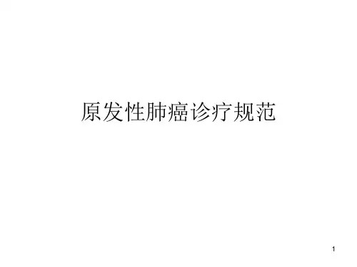 肺癌诊疗规范PPT课件