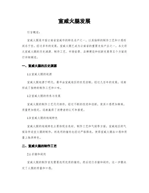 宣威火腿发展