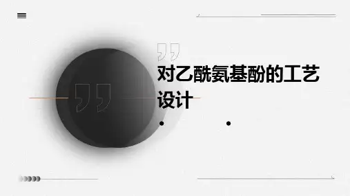 对乙酰氨基酚的工艺设计