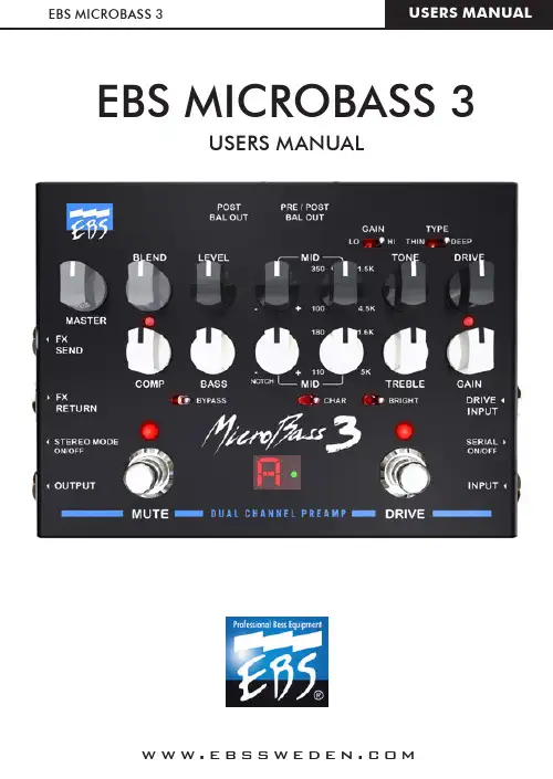 EBS MicroBass 3用户手册说明书