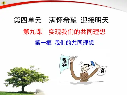 9.1 我们的共同理想PPT课件