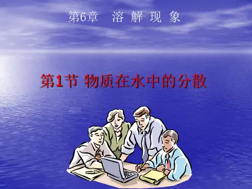 沪教版九年级下册化学 6.1物质在水中的分散 (共28张PPT)