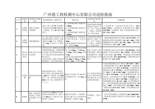 送检指南(配合比验证、机械连接、原材)