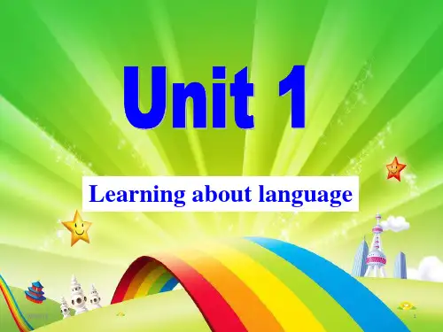 人教课标版高中英语选修8Unit1Learning about language  (共36张PPT)