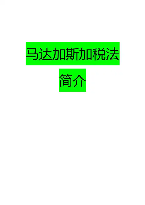 马达加斯加税法简介