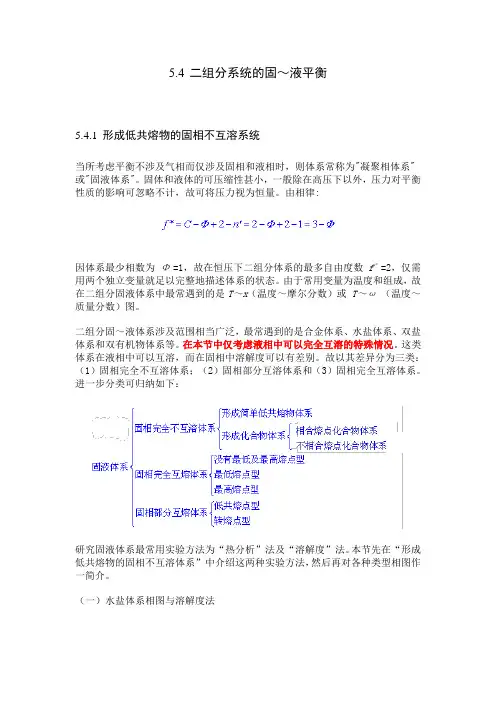 二组分固液相图