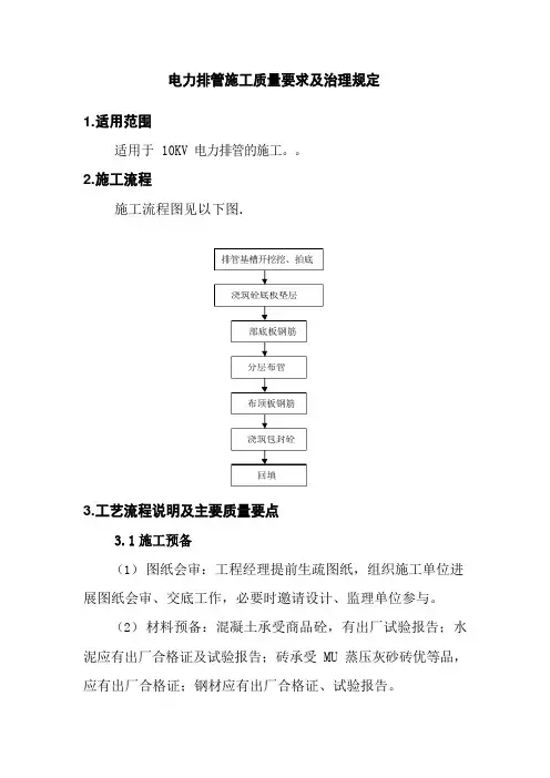 电力排管施工管理规定