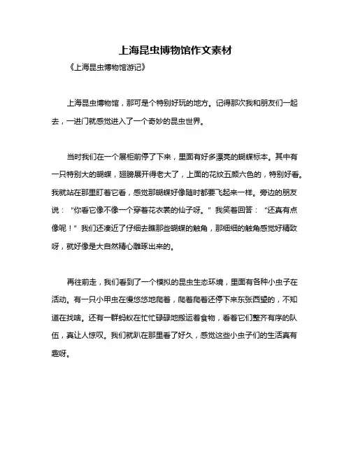 上海昆虫博物馆作文素材