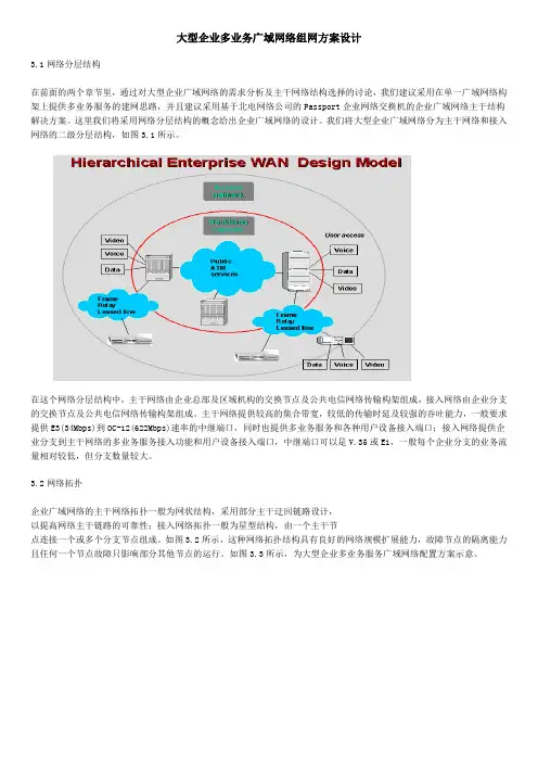 大型企业多业务广域网络组网方案设计