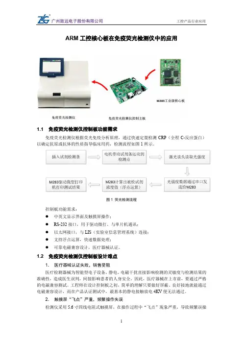 【行业应用】ARM工控核心板在免疫荧光检测仪中的应用_V1.03