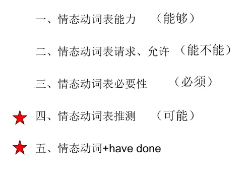 我的公开课情态动词课件