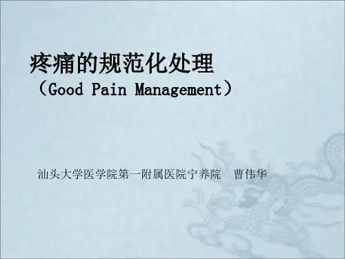 《疼痛的规范化处理》PPT课件