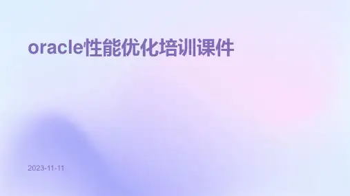 Oracle的性能优化培训课件