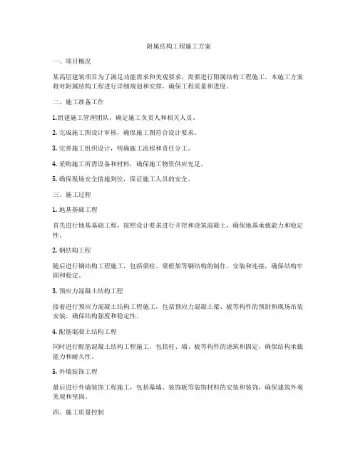 附属结构工程施工方案