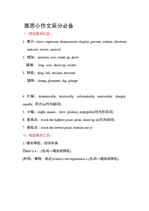 雅思小作文必备词汇