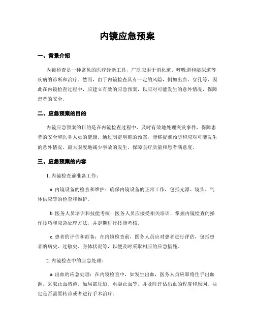 内镜应急预案