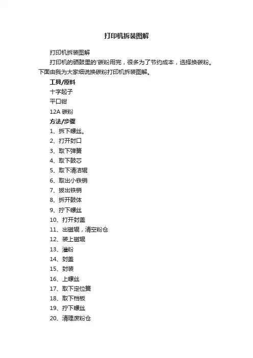 打印机拆装图解