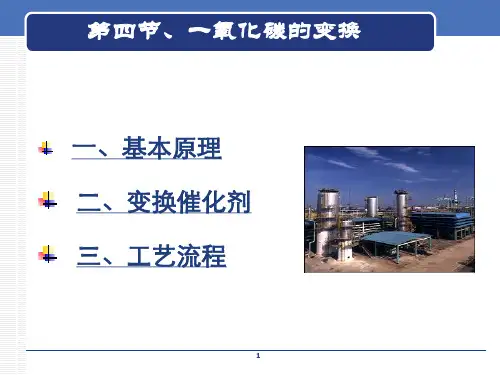 第二章(2)：合成氨原料气的净化