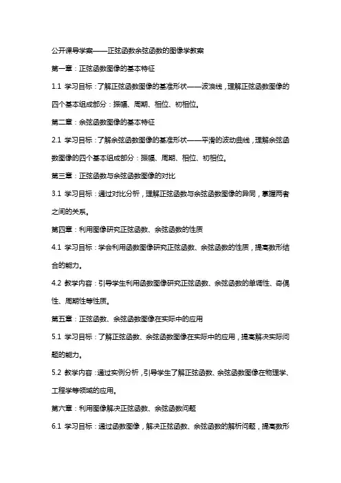 (公开课导学案)正弦函数余弦函数的图象学教案