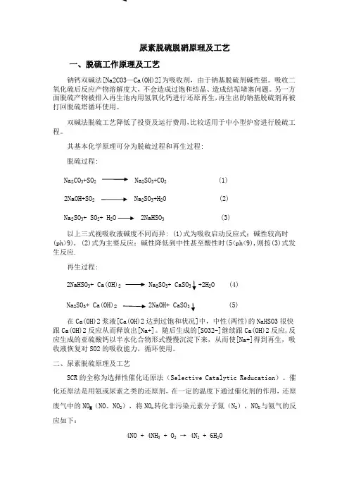 尿素脱硫脱硝原理及工艺