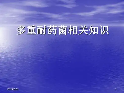 多重耐药菌知识ppt课件