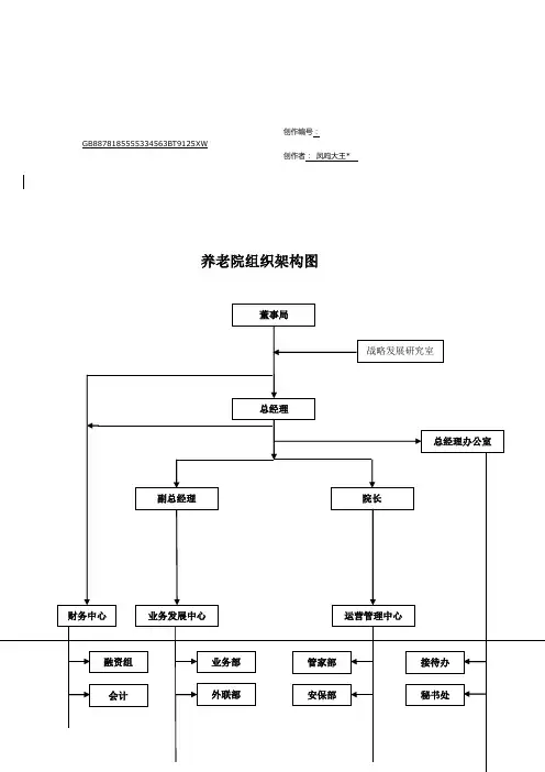 养老院组织架构图