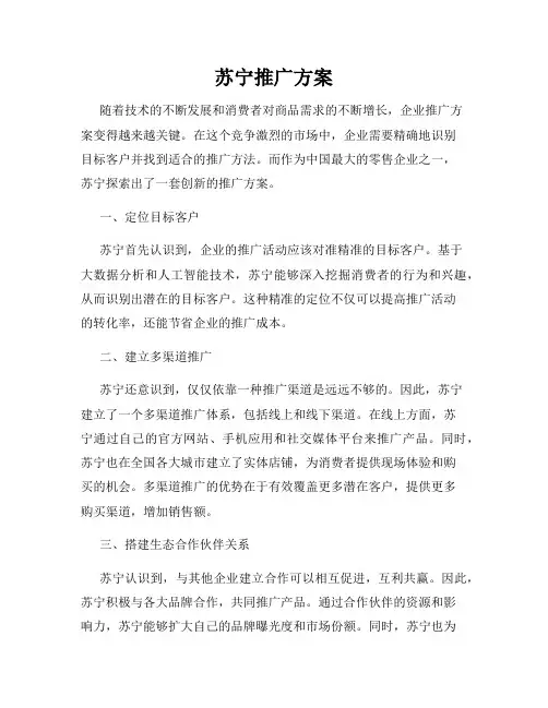 苏宁推广方案