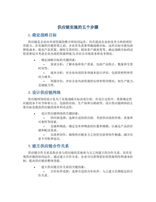 供应链实施的五个步骤