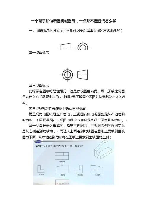 一个新手如何看懂机械图纸，一点都不懂图纸怎么学