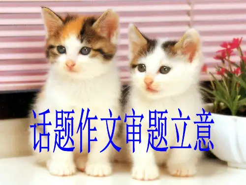 话题作文审题立意(自用)(1)