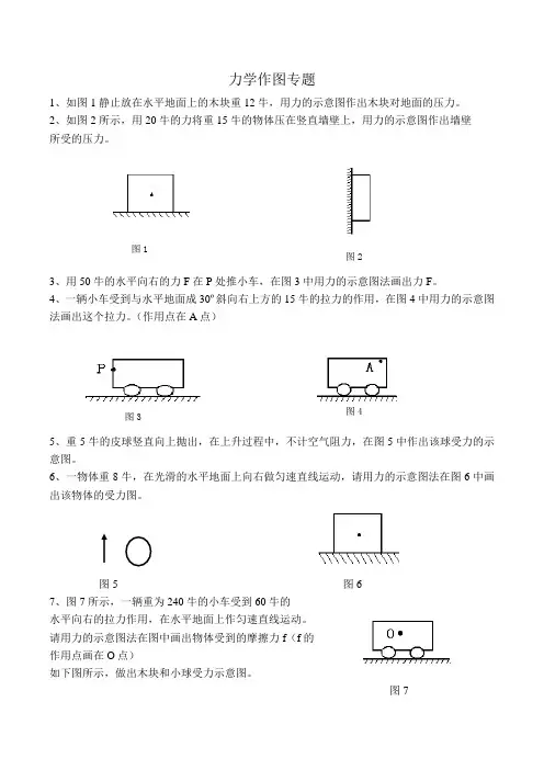 2017八年级物理力学作图题专题训练